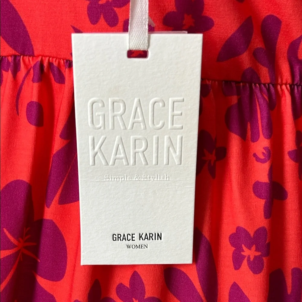NWT Grace Karin Criss-Cross Maxi Dress – Size Large 🌺 - Picture 4 of 5